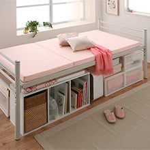 家具に合わせて自由自在 高さが選べるパイプミドルベッド シングルベッド の詳細 日本最大級のベッド通販ベッドスタイル