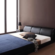ベッドの寝心地とソファの安らぎ モダンデザインフロアベッド (ダブル
