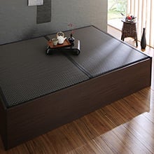 和の癒し空間 日本製・布団が収納できる大容量収納畳連結ベッド