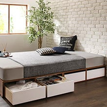 選べる引出収納付シンプルデザインローベッド 引き出し2杯 シングル の詳細 日本最大級のベッド通販ベッドスタイル