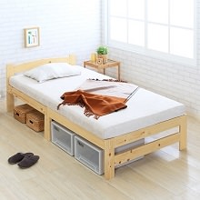 コンパクト高さ調節コンセント付天然木ショート丈すのこベッド 